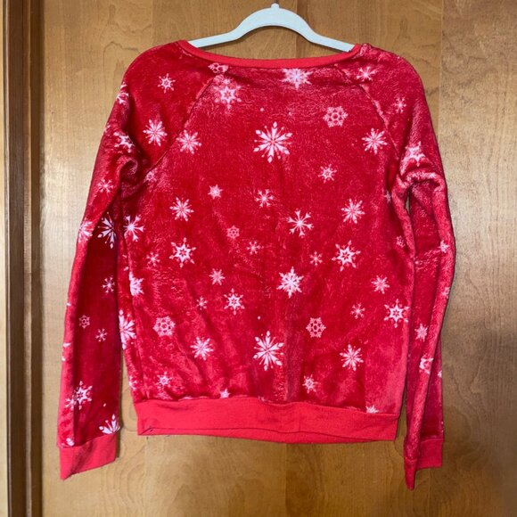 Stars & Sprinkles Red "Bah Humpug" Fleece Christmas Sweater XL Soft & Cozy - Picture 6 of 6